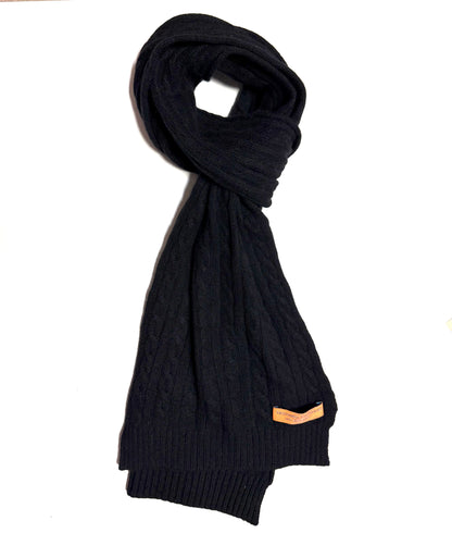 VERGOTTINI SCIARPA UNISEX NERA IN CACHEMIRE