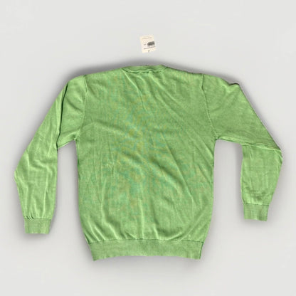 CASHMERE COMPANY CARDIGAN IN COTONE E SETA VERDE