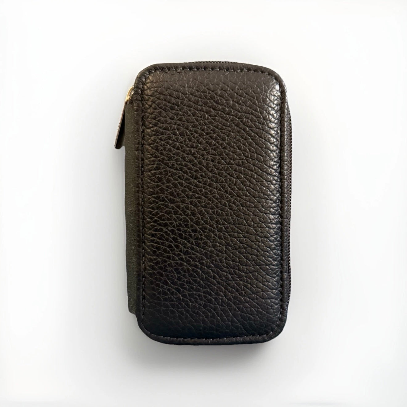 PORTACHIAVI ARTIGIANALE VERA PELLE NERO