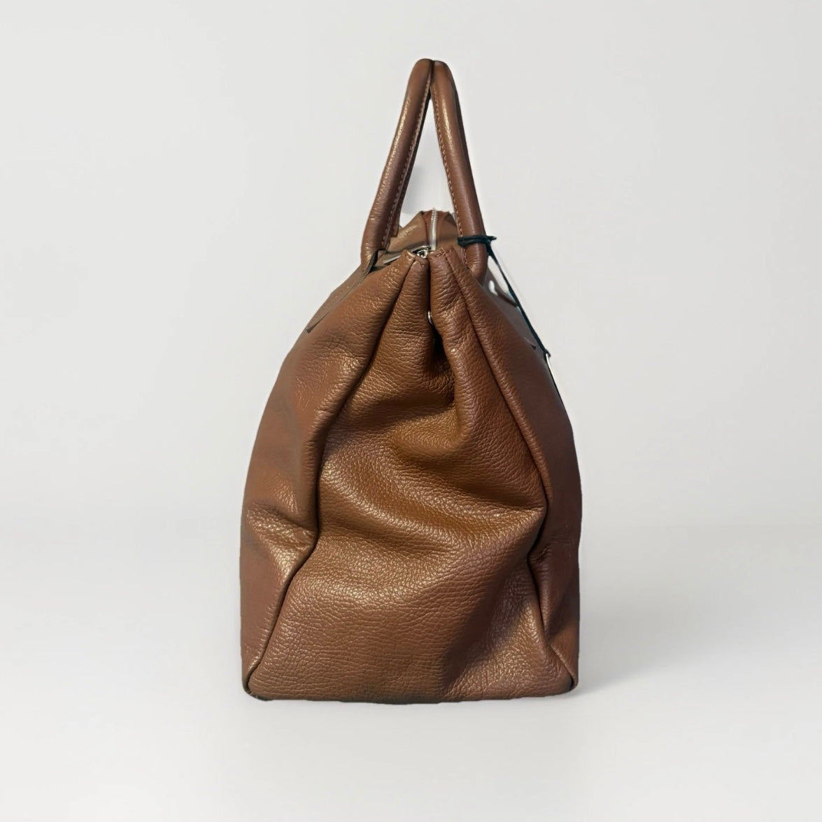 HALFPAST8 MILANO BORSA A MANO / SPALLA VERA PELLE MARTELLATA MARRONE