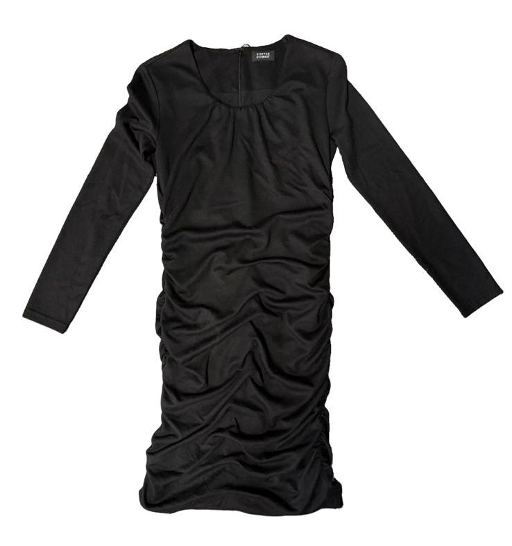 STEFFEN SCHRAUT VESTITO TUBINO DRAPPEGGIATO NERO