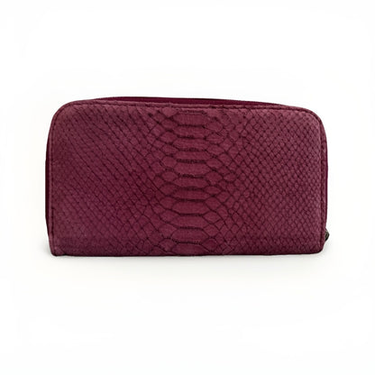 PORTAFOGLIO ARTIGIANALE VERA PELLE SCAMOSCIATA VINACCIA