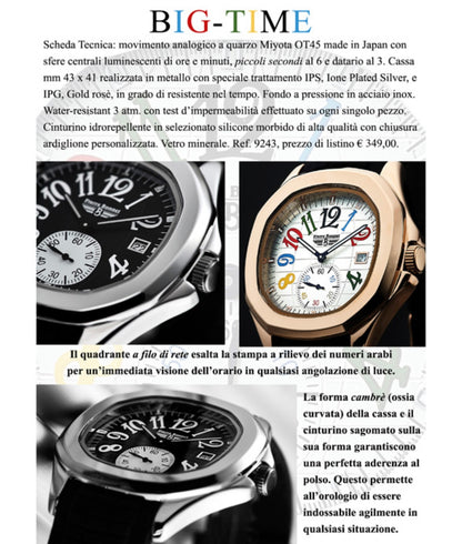 PIERRE BONNET MODELLO BIG TIME MASTERPRICE 9243 ARGENTO IMPERMEABILE