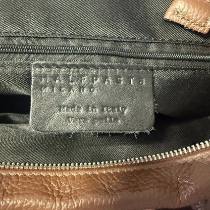 HALFPAST8 MILANO BORSA A MANO / SPALLA VERA PELLE MARTELLATA MARRONE