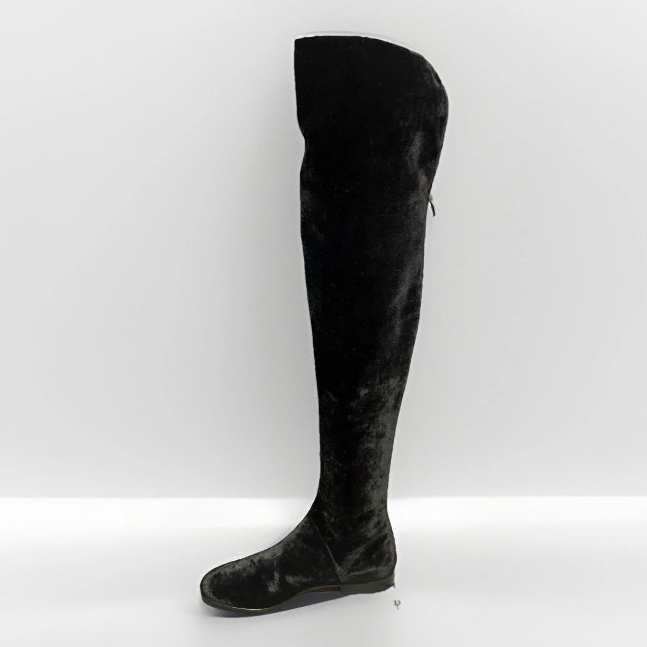 ALBERTA FERRETTI STIVALI CUISSARDES VELLUTO NERO