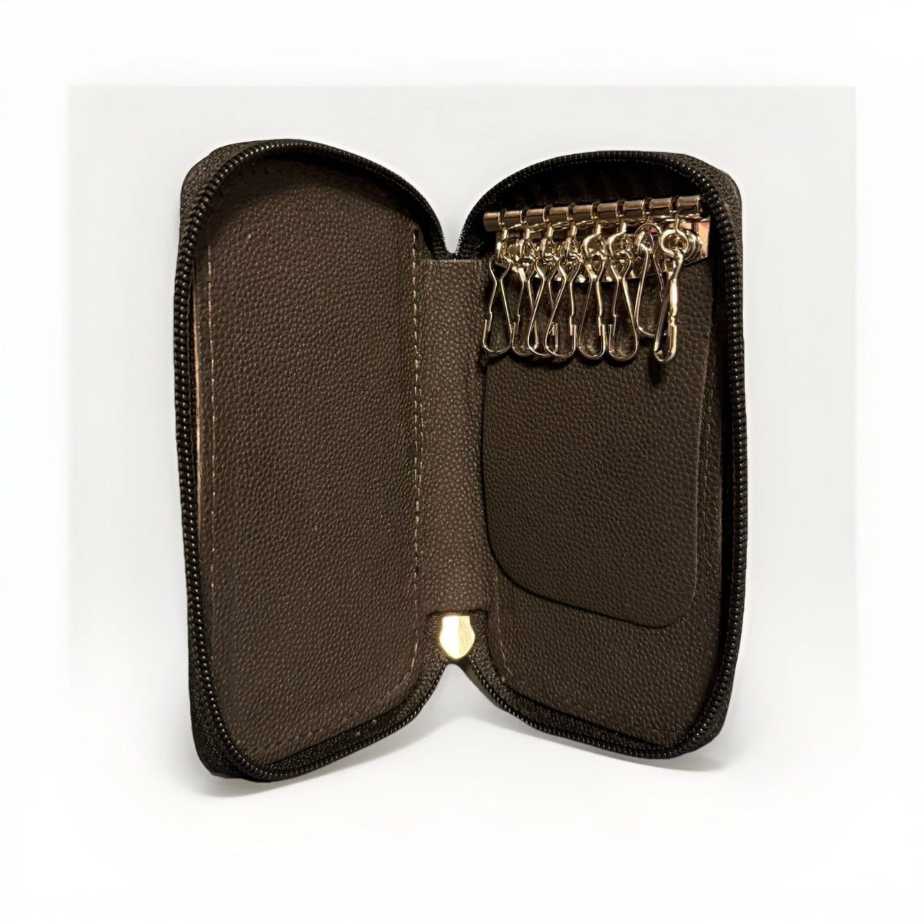 PORTACHIAVI ARTIGIANALE VERA PELLE NERO