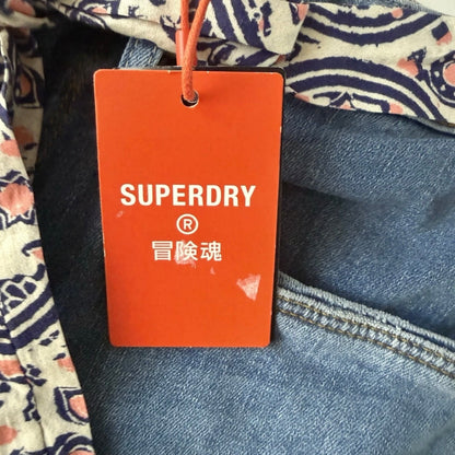 SUPERDRY PANTALONCINI SHORTS HOT PANTS DENIM DONNA
