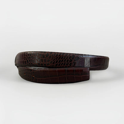 ANDERSON'S CINTURA IN PELLE STAMPA COCCO MARRONE