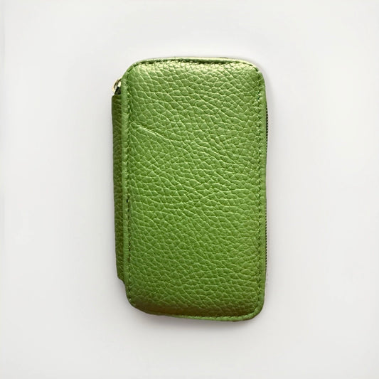 PORTACHIAVI ARTIGIANALE VERA PELLE VERDE