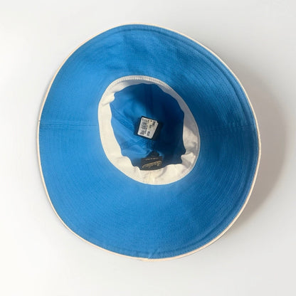 BORSALINO CAPPELLO CLOCHE A SEI SPICCHI COTONE AZZURRO
