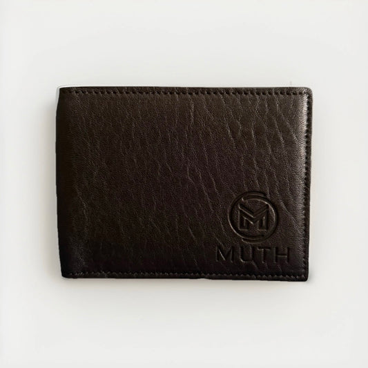 MUTH PORTAFOGLIO UOMO ARTIGIANALE VERA PELLE NERO