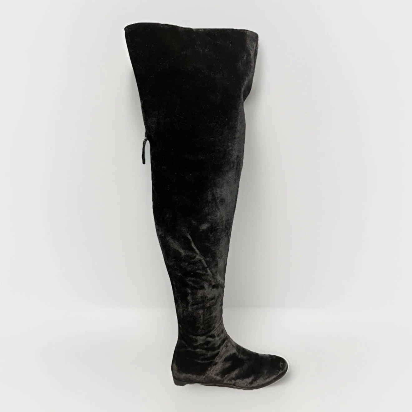 ALBERTA FERRETTI STIVALI CUISSARDES VELLUTO NERO