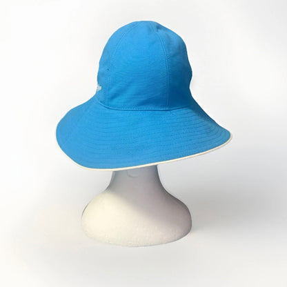 BORSALINO CAPPELLO CLOCHE A SEI SPICCHI COTONE AZZURRO
