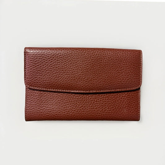 PORTAFOGLIO DONNA PELLE MARRONE CHIARO