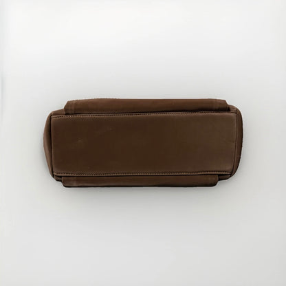 DELL’GA BORSA DA SPALLA TESSUTO TECNICO E PELLE