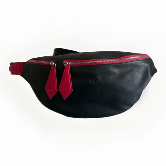 MUTH BAGS MARSUPIO XL DONNA VERA PELLE NERO