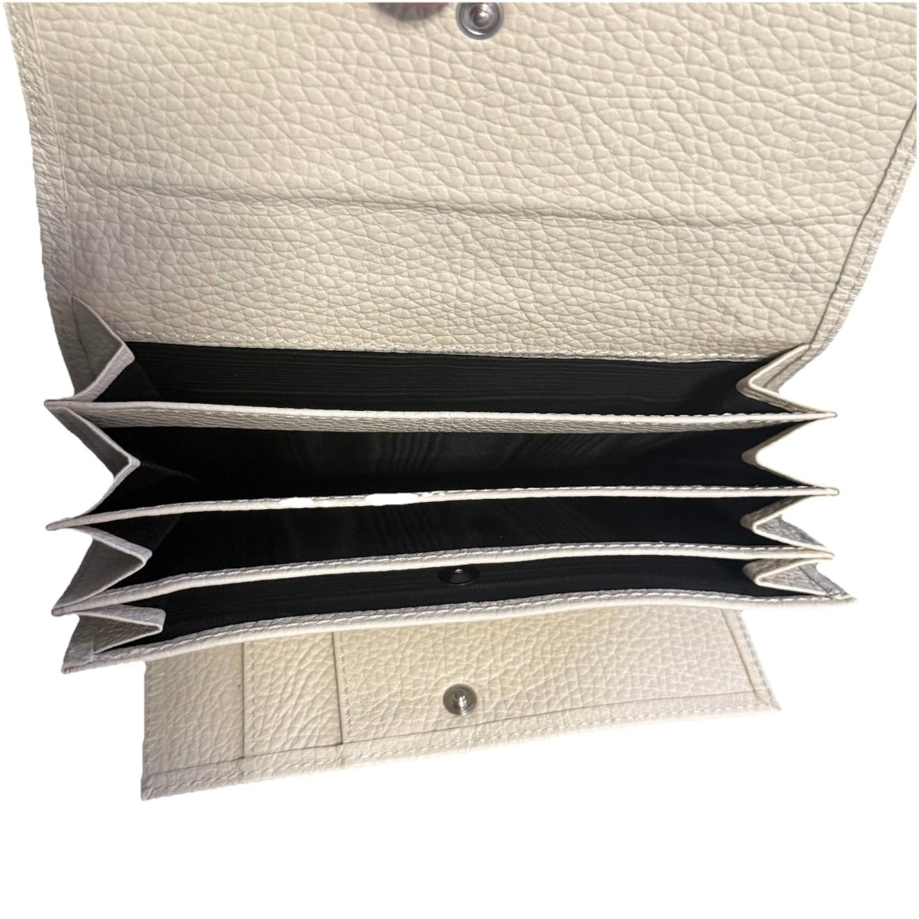 PORTAFOGLIO DONNA PELLE BIANCO PANNA