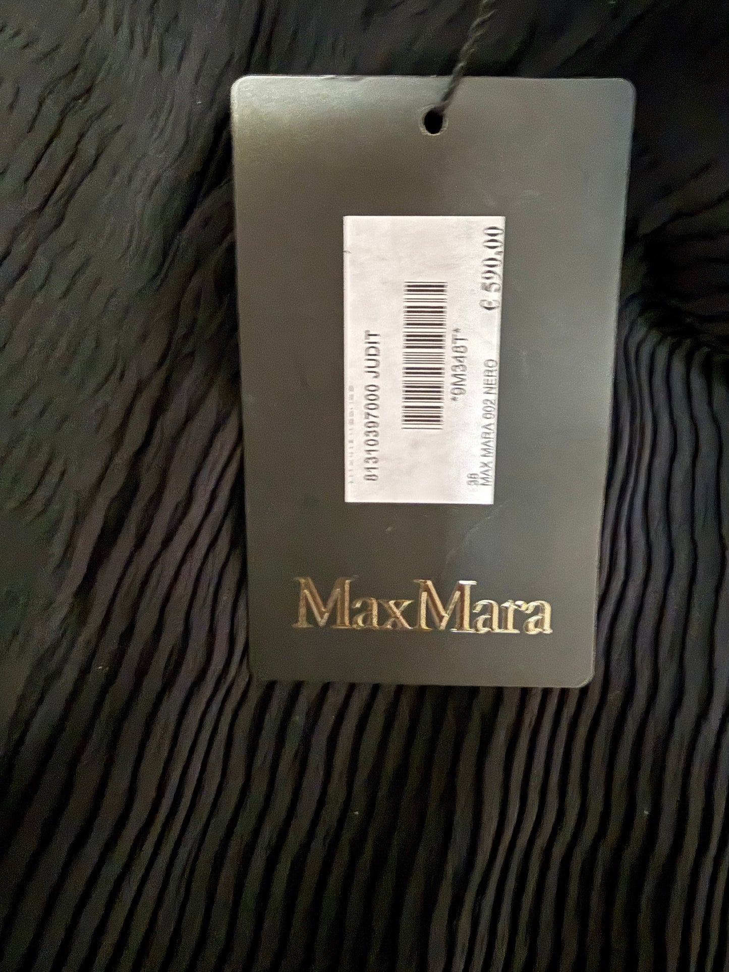 MAX MARA PANTALONI ELEGANTI PLISSETTATI NERI