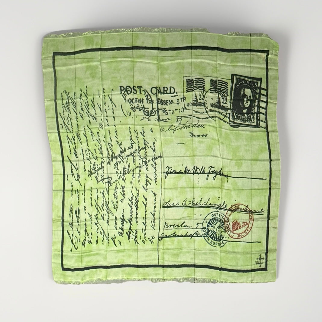 ROCKS ITALY SCIARPA UNISEX VERDE CHIARO FANTASIA CARTOLINA