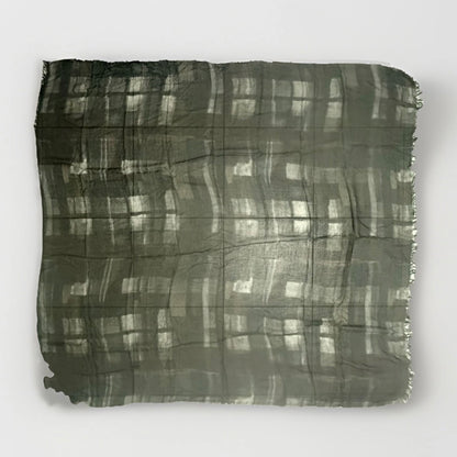 PESERICO SCIARPA UOMO FANTASIA QUADRI GRIGIO MARRONE E NERA