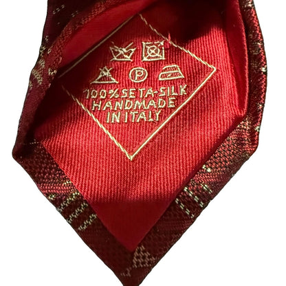 BRIONI CRAVATTA IN SETA ROSSA