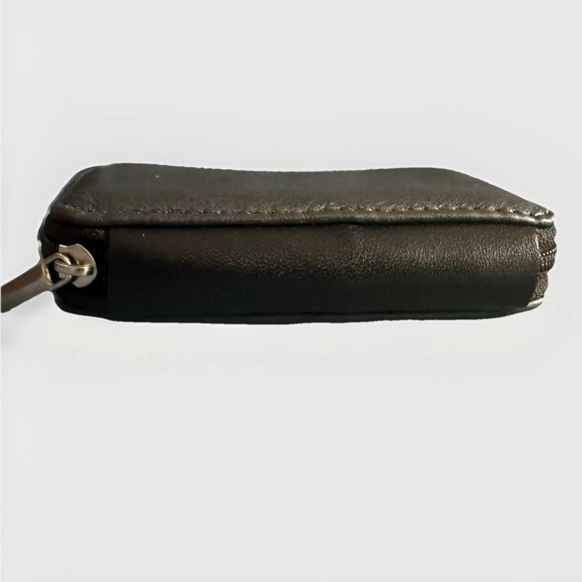 PORTACHIAVI ARTIGIANALE VERA PELLE NERO