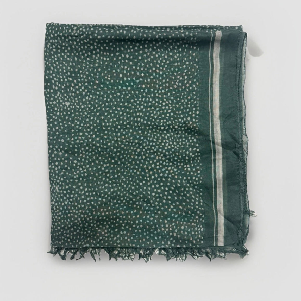 KLEIN BASEL SCIARPA UNISEX VERDE FANTASIA POIS BIANCHI