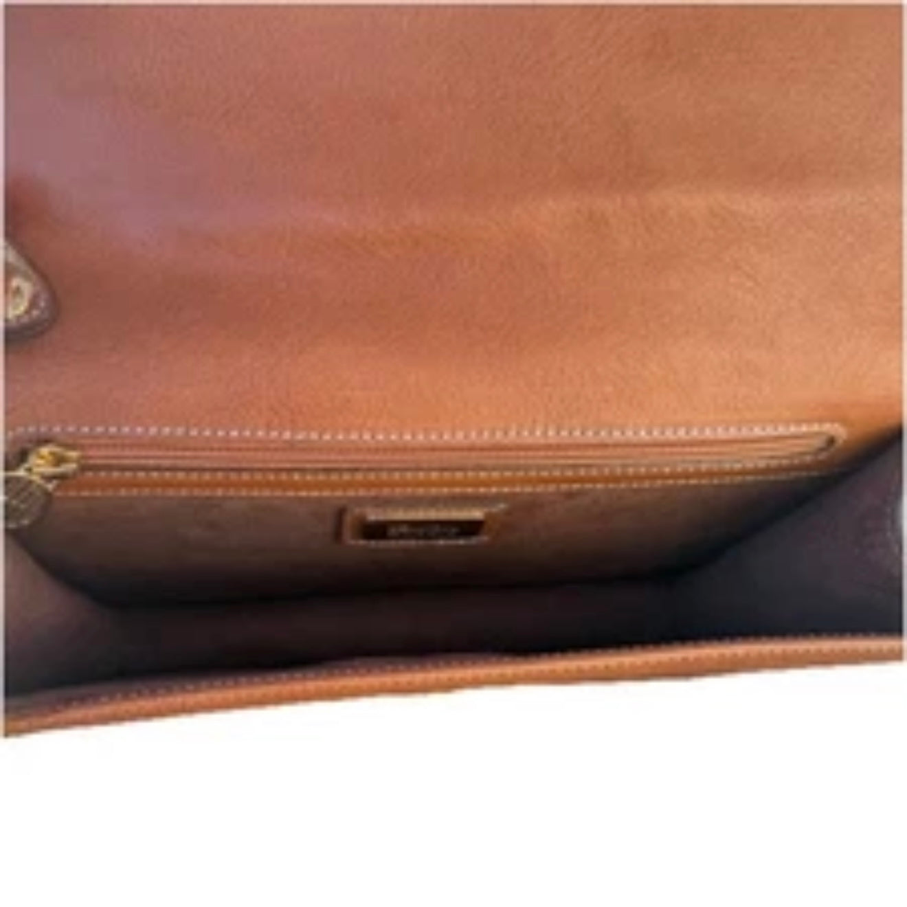 DELL'GA CARTELLA PICCOLA DA LAVORO ARTIGIANALE PELLE MARRONE