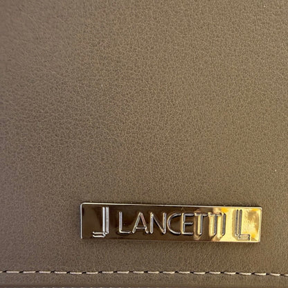LANCETTI PORTAFOGLIO DONNA IN PELLE DI VITELLO GRIGIO CHIARO