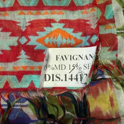 SCIARPA ARTIGIANALE REVERSIBILE MULTICOLORE