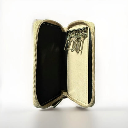 NANNINI PORTA CHIAVI IN TESSUTO BEIGE