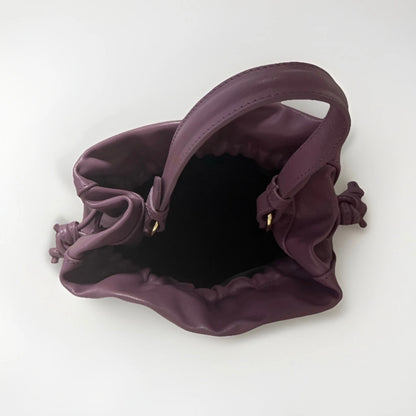 MUTH BAGS BORSA MINI PUNCH ARTIGIANALE VERA PELLE GLICINE
