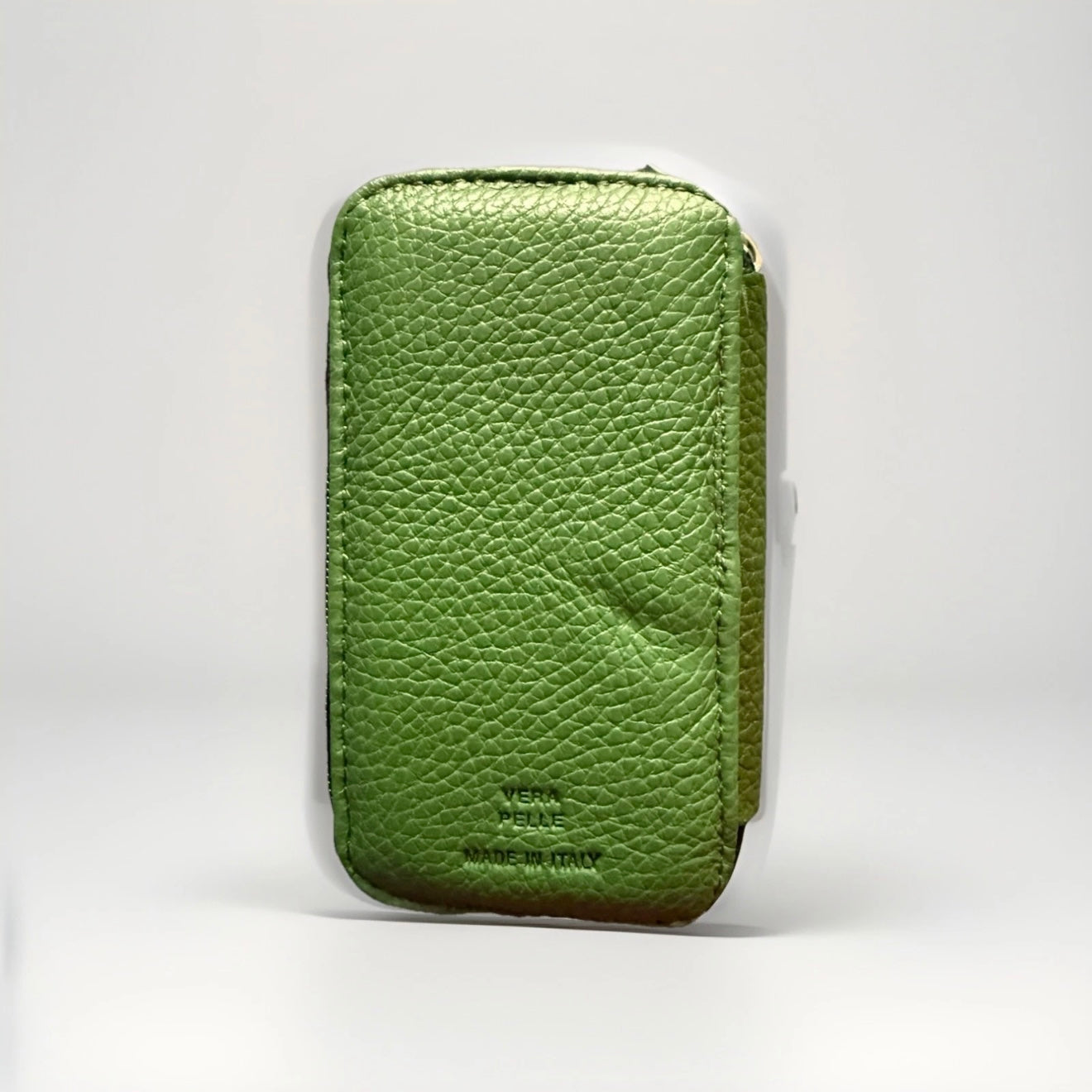 PORTACHIAVI ARTIGIANALE VERA PELLE VERDE