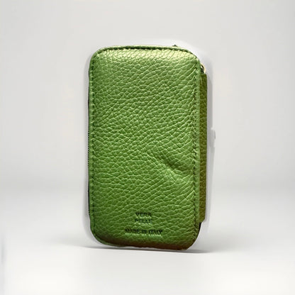 PORTACHIAVI ARTIGIANALE VERA PELLE VERDE