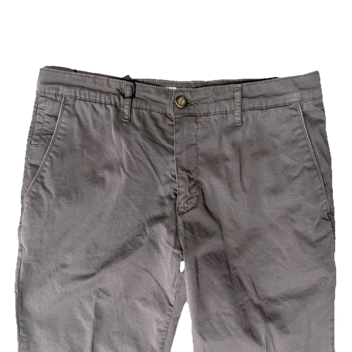 STHENFORD PANTALONI UOMO A SIGARETTA COTONE GRIGIO CON MICRO POIS