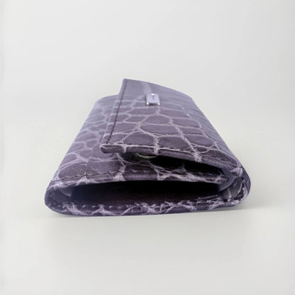 NANNINI PORTA CHIAVI DONNA IN PELLE STAMPA COCCO GRIGIO ANTRACITE