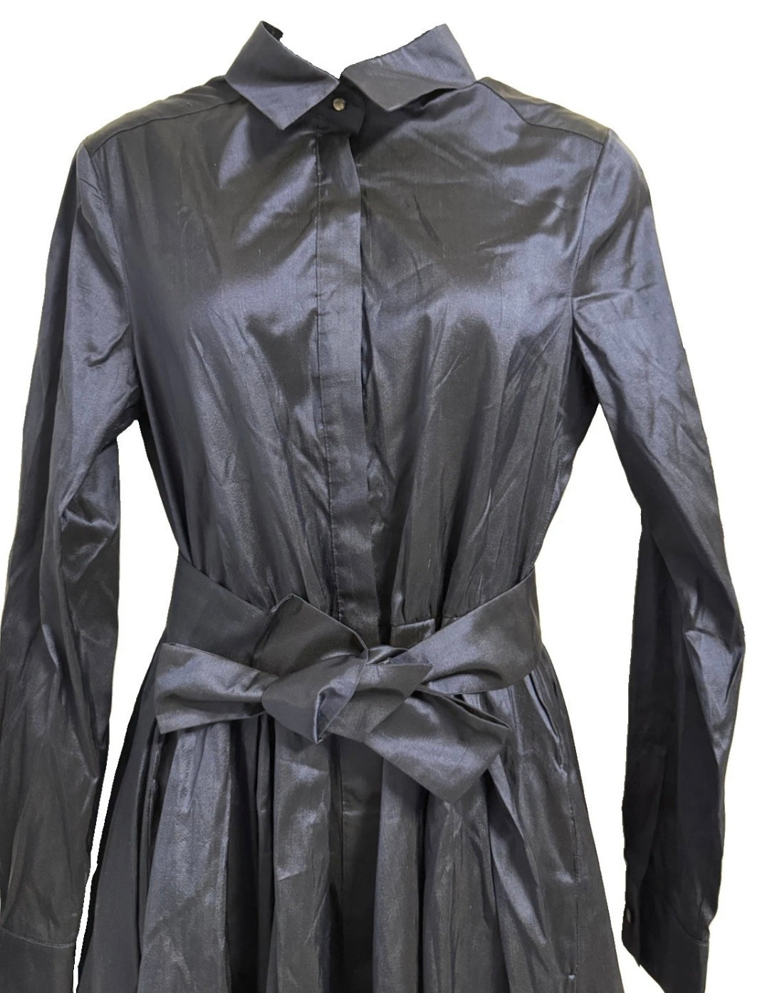 MAX MARA ABITO CHEMISIER BLU IN SETA