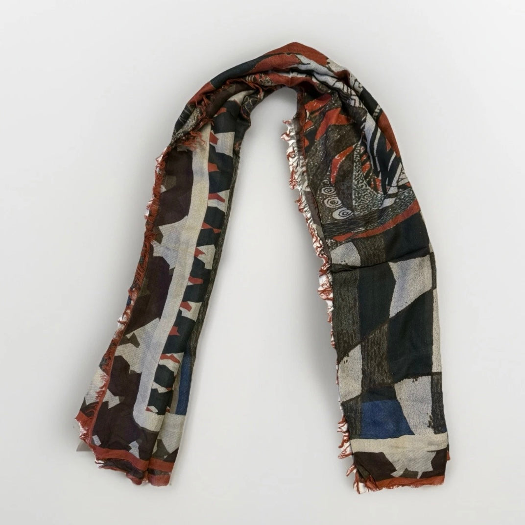 SCIARPA ARTIGIANALE CON FANTASIA BATIK