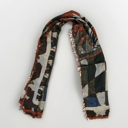 SCIARPA ARTIGIANALE CON FANTASIA BATIK
