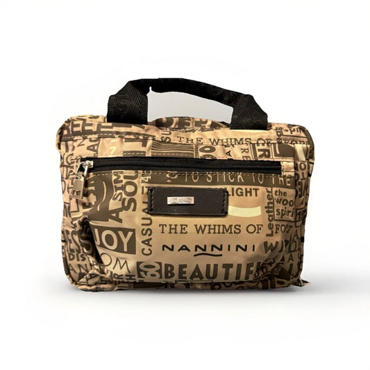 NANNINI BEAUTY CASE BEIGE MARRONE