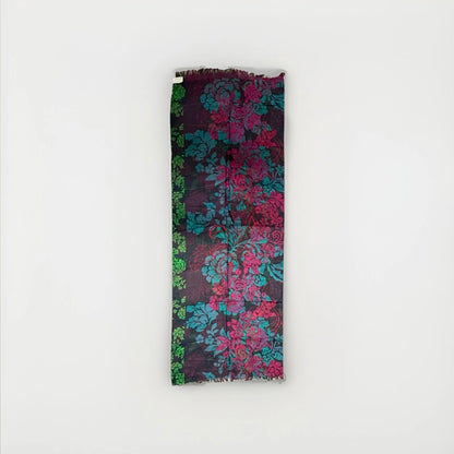 SCIARPA ARTIGIANALE DI DAMPIOBARIO DONNA REVERSIBILE MULTICOLORE