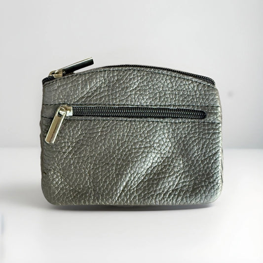 PORTACHIAVI ARTIGIANALE VERA PELLE GRIGIO