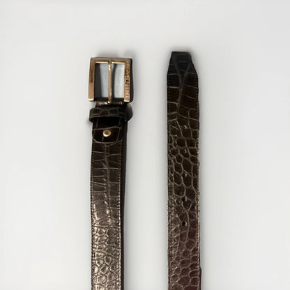 NANNINI CINTURA PELLE DA UOMO NERA COCCO