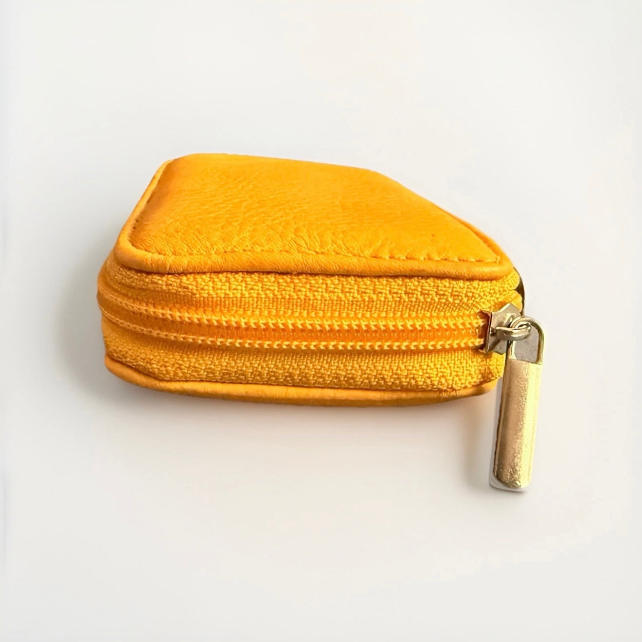 PORTACHIAVI ARTIGIANALE VERA PELLE GIALLO