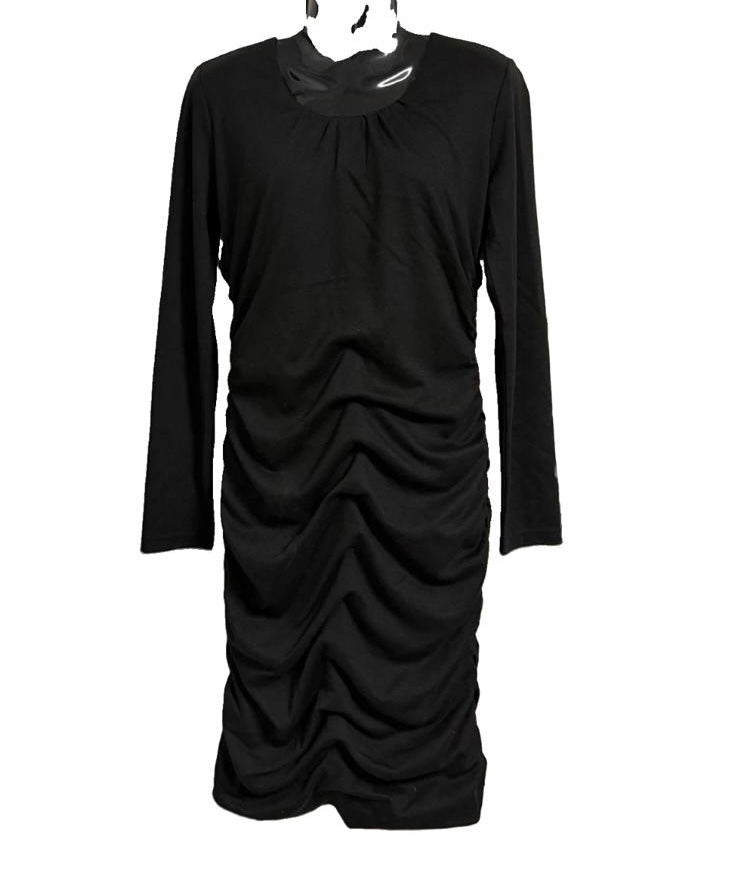STEFFEN SCHRAUT VESTITO TUBINO DRAPPEGGIATO NERO