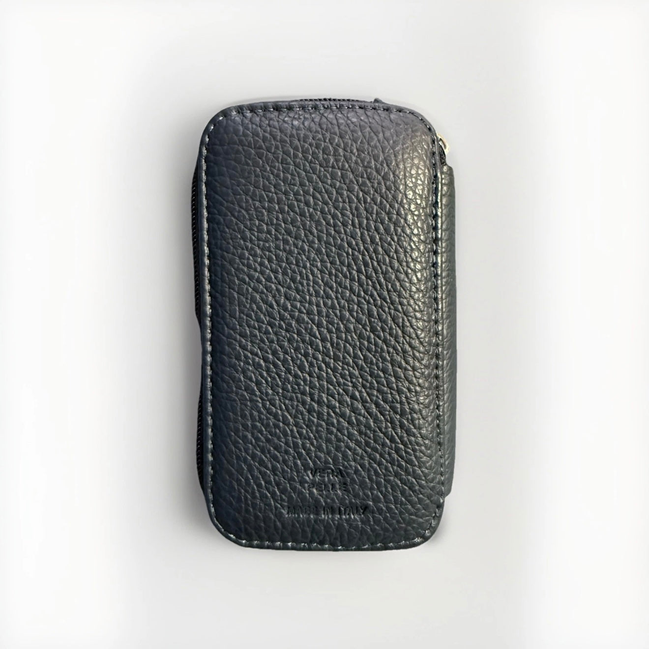 PORTACHIAVI ARTIGIANALE VERA PELLE BLU