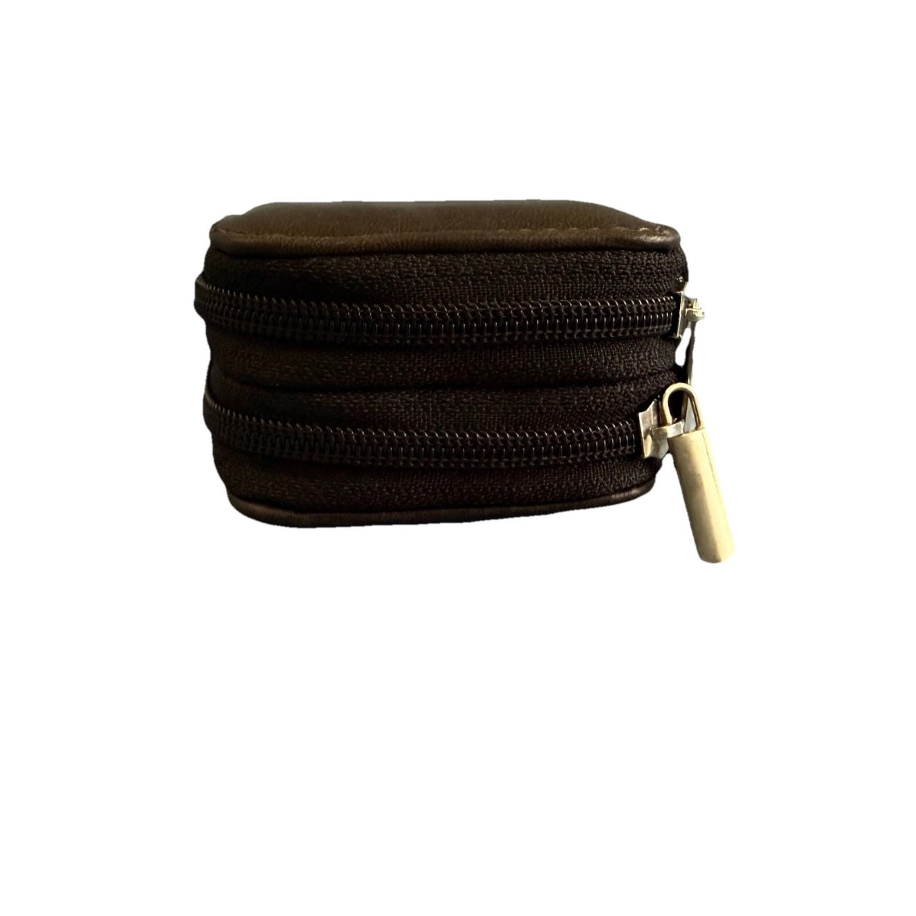 PORTACHIAVI DOPPIO ARTIGIANALE VERA PELLE MARRONE