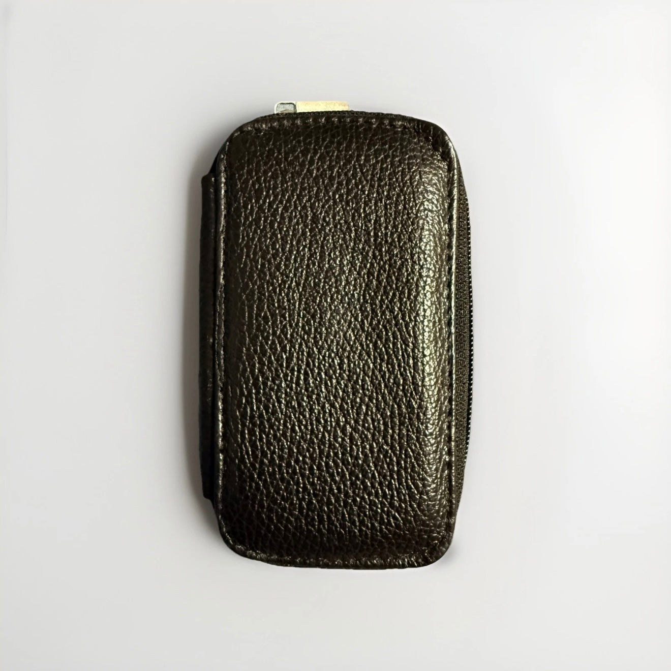 PORTACHIAVI ARTIGIANALE VERA PELLE NERO