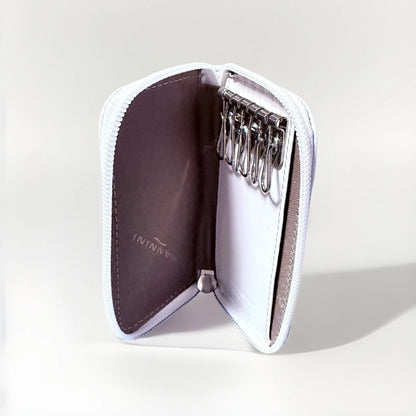 NANNINI PORTA CHIAVI PELLE BIANCO