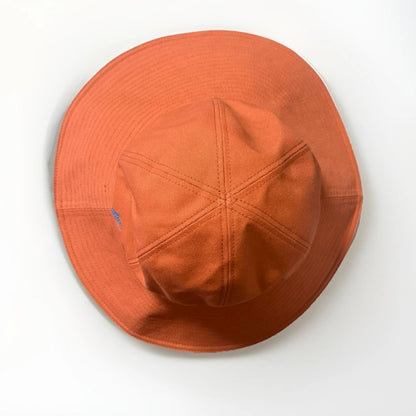 BORSALINO CAPPELLO CLOCHE A SEI SPICCHI COTONE ARANCIONE